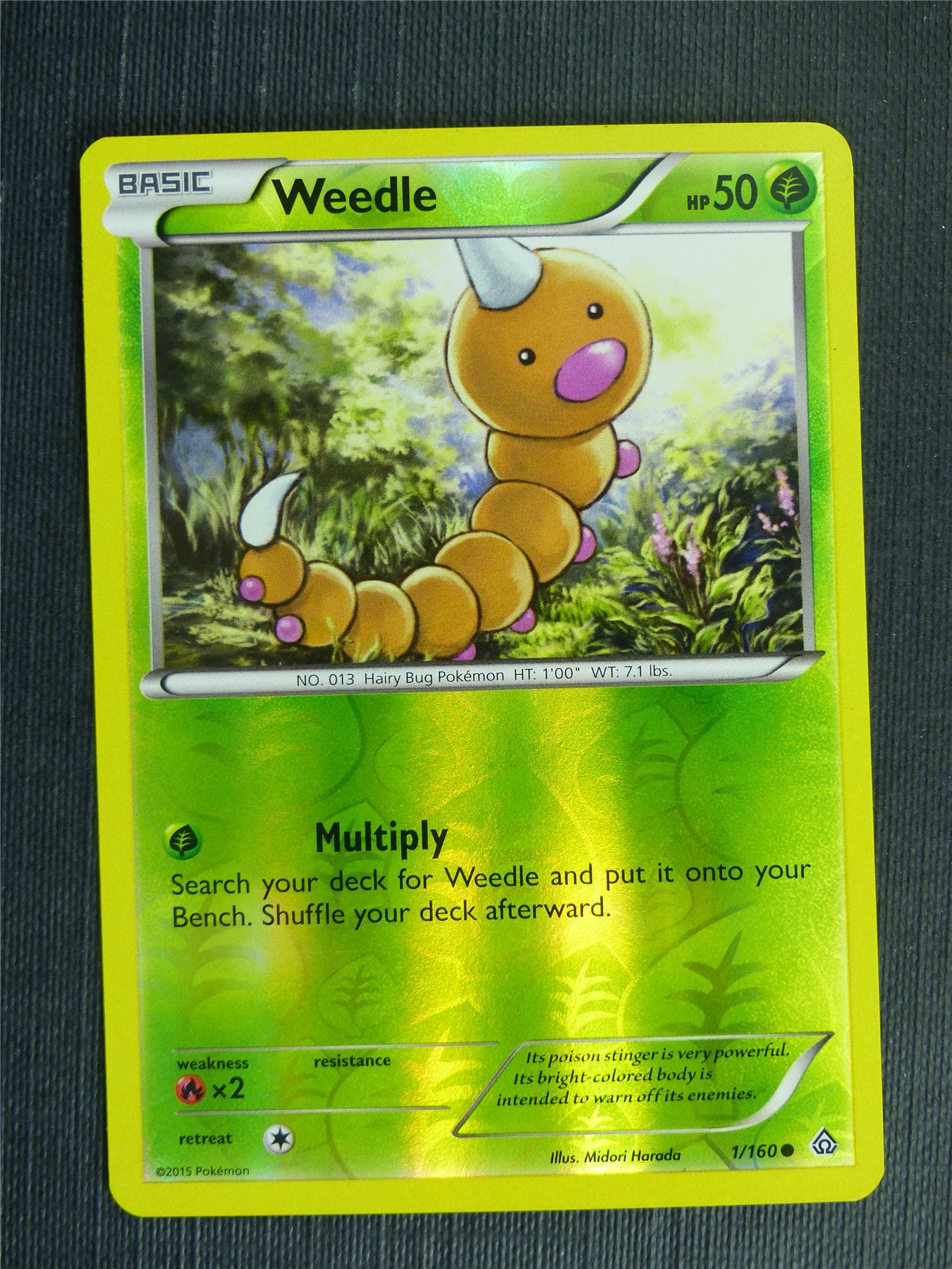 Weedle 1/160 Reverse Holo - Pokemon Cards #1U7