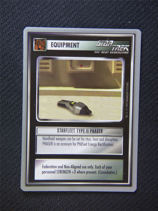 Equipment Starfleet Type II Phaser - Star Trek Silver Border Card Decipher #2ED