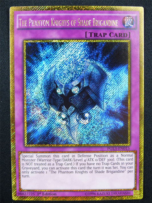 The Phantom Knights of Shade Brigandine PGL3 Secret Gold Rare - 1st ed Yugioh Card #21