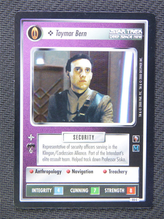 Taymar Bern Black Border - Star Trek CCG Deep Space Nine #523