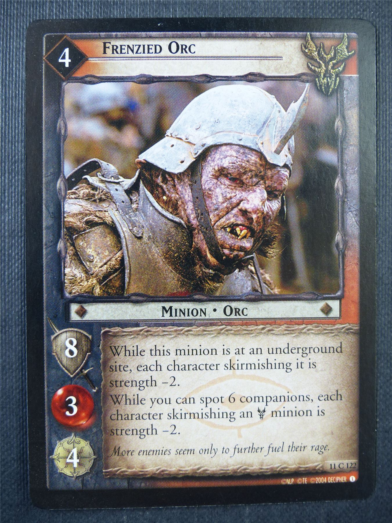 Frenzied Orc 11 C 122 - LotR Card #76V