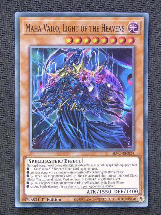 Maha Vailo Light of Heavens BLVO - Super Rare - Yugioh Card #5TC