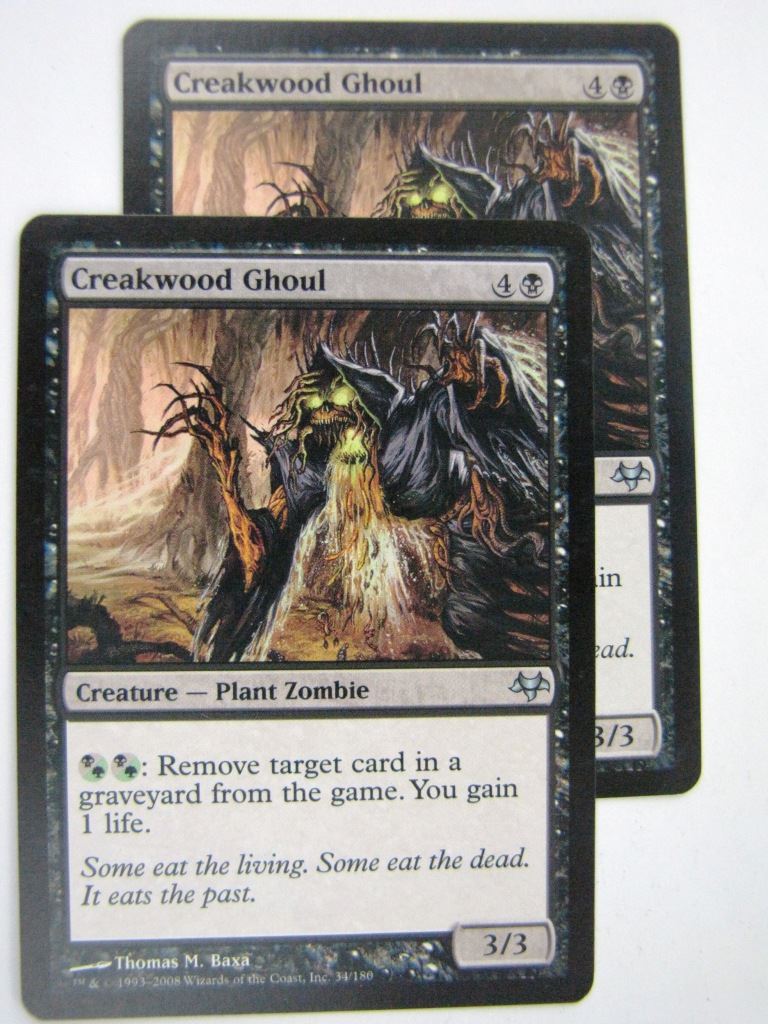 MTG Magic Played Cards: CREAKWOOD GHOUL x2 # 8A39
