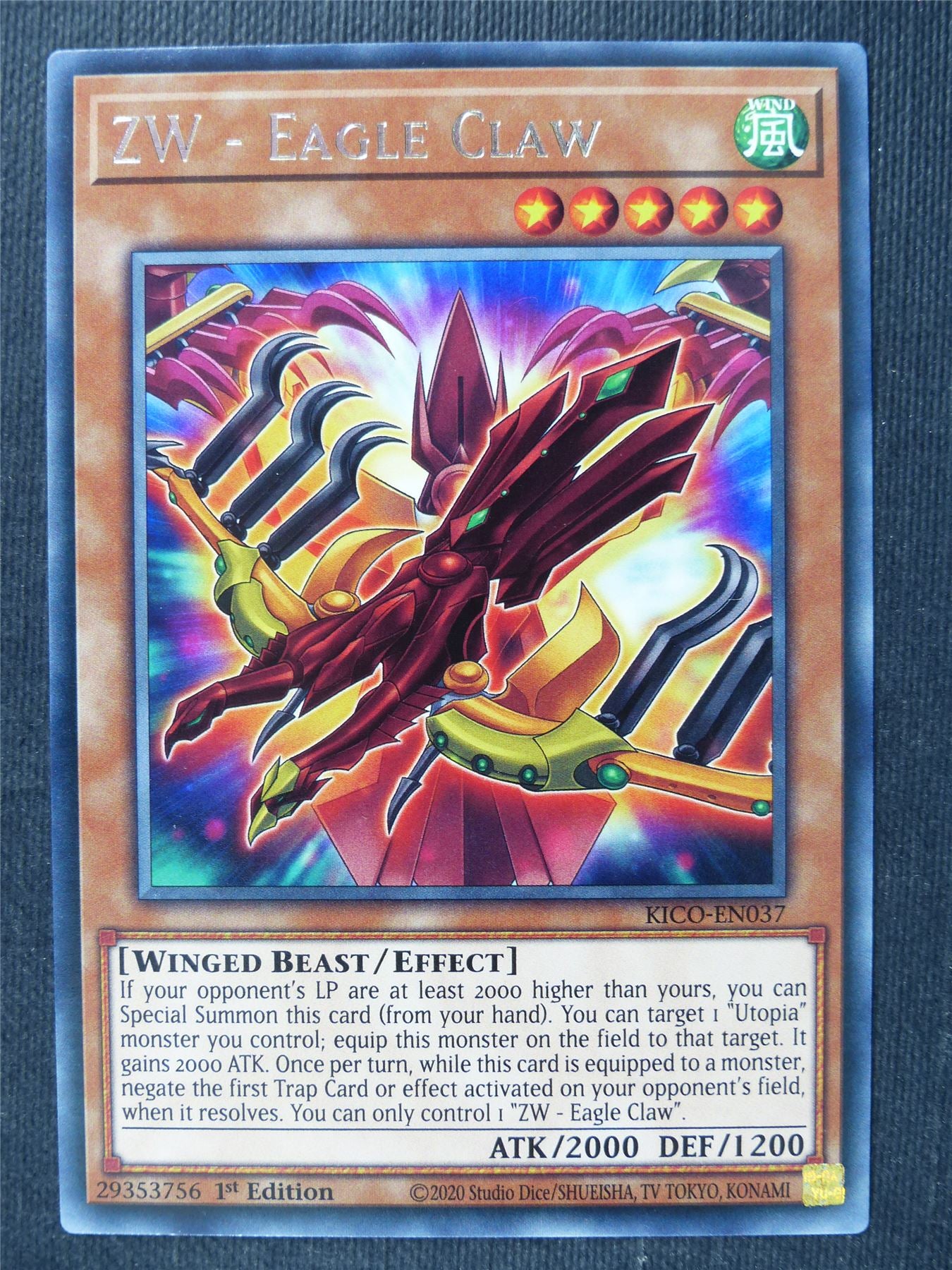 ZW - Eagle Claw KICO Rare - 1st ed Yugioh Cards #371