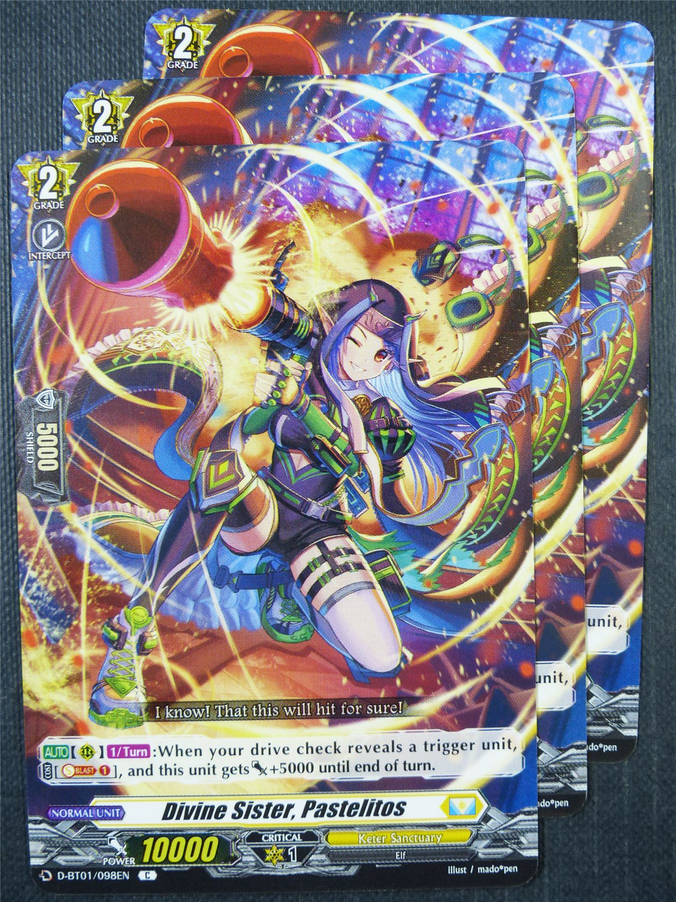 Divine Sister Pastelios D-BT01 x3 - Vanguard Card #7Z4