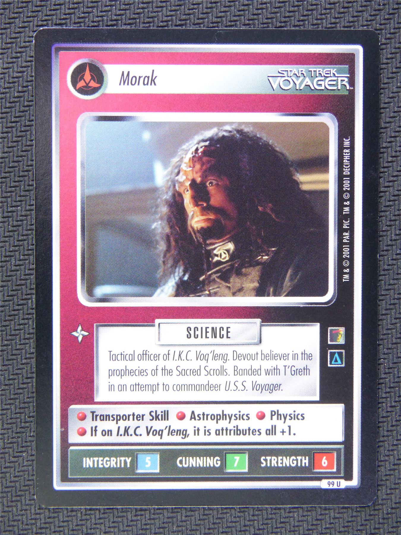 Morak Black Border - Star Trek CCG Voyager #531