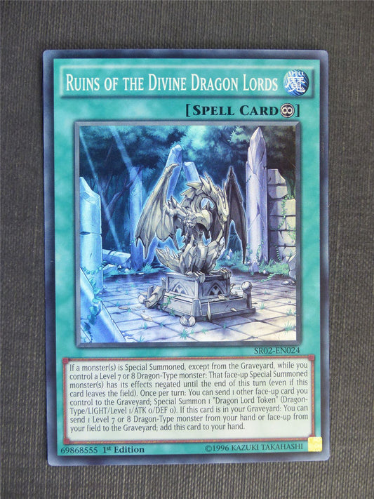 Ruins of the Divine Dragon Lords SR02 Super Rare - 1st ed - Yugioh Cards #2QT