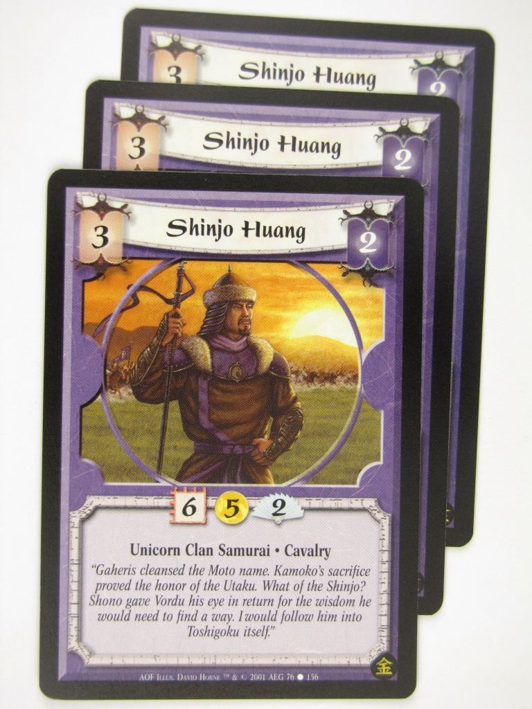 Vintage L5R Cards: SHINJO HUANG x3 # 16J18