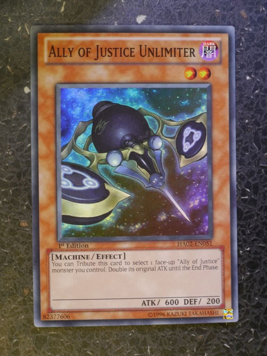 Yugioh Cards: ALLY OF JUSTICE UNLIMITER HA02 SUPER RARE # 3C31