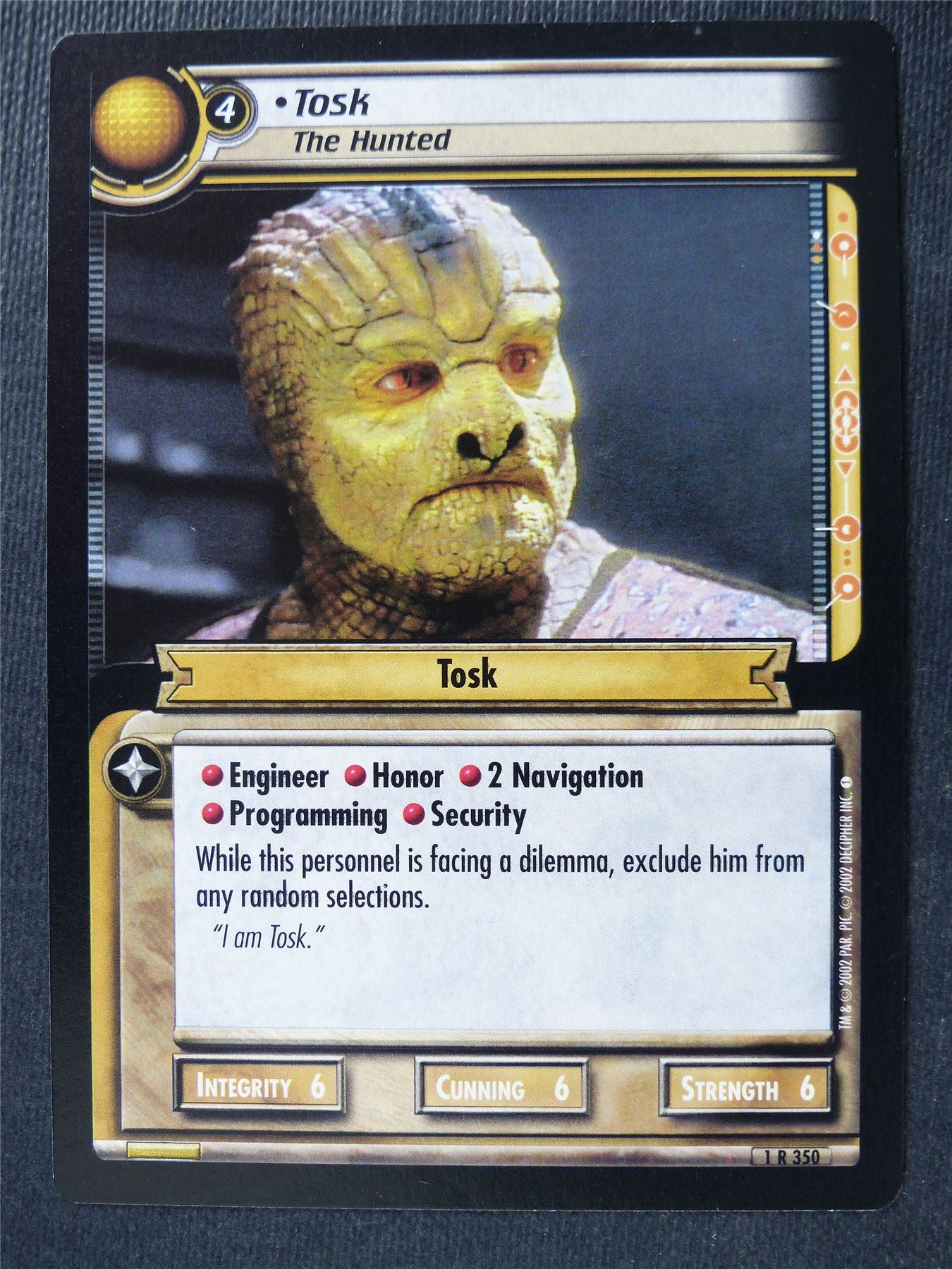 Tosk - Star Trek Card #4WY