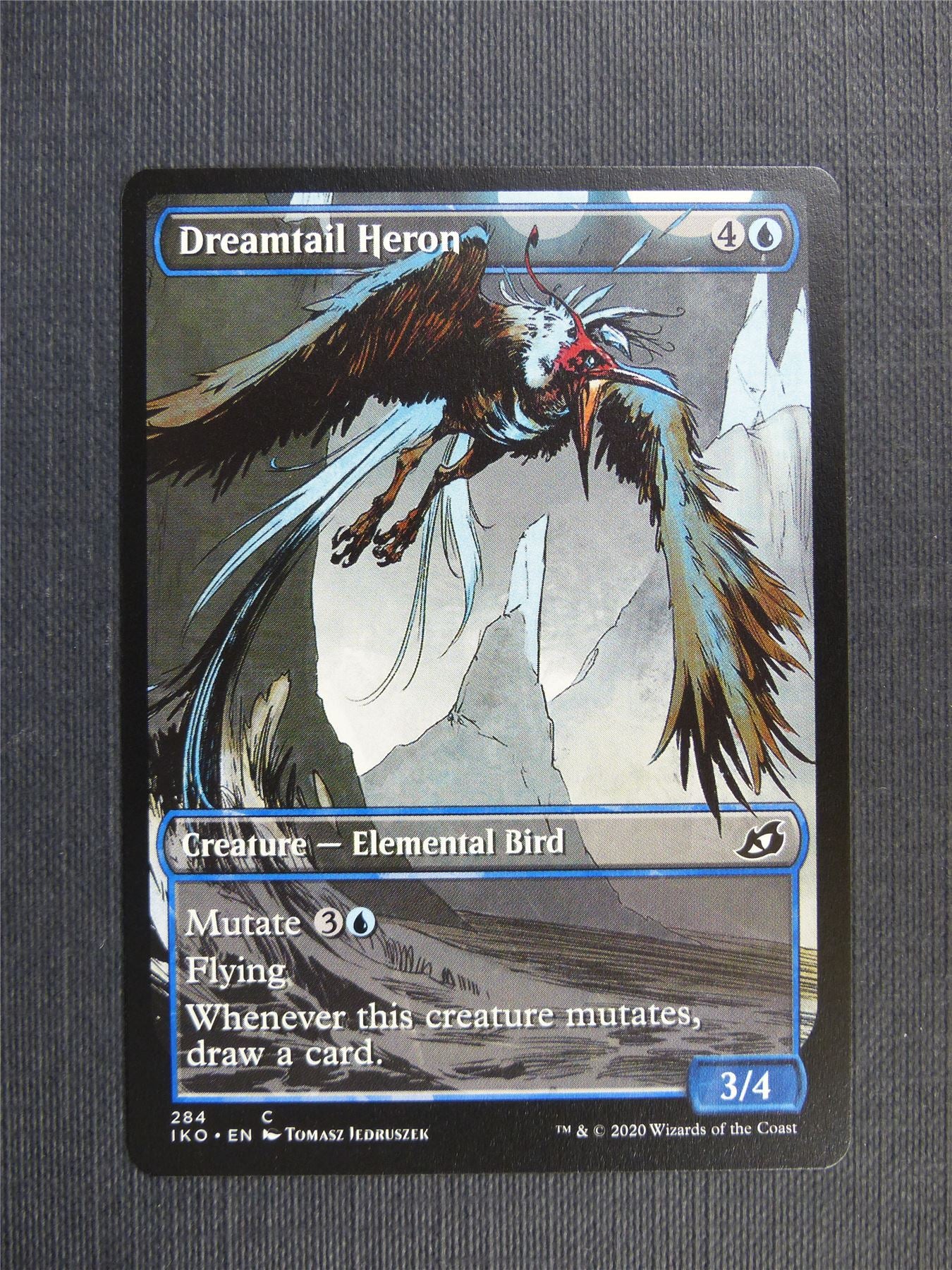 Dreamtail Heron Showcase - IKO Mtg Card