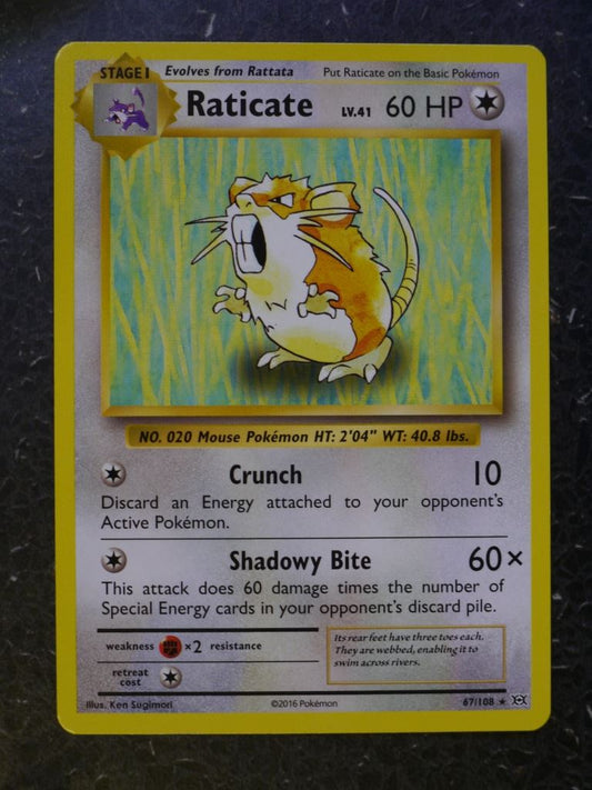 Pokemon Cards: RATICATE 67/108 RARE # 5J67