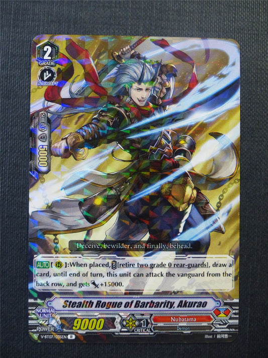 Stealth Rogue of Barbarity Akurao V-BT07 R - Vanguard Cards #UU