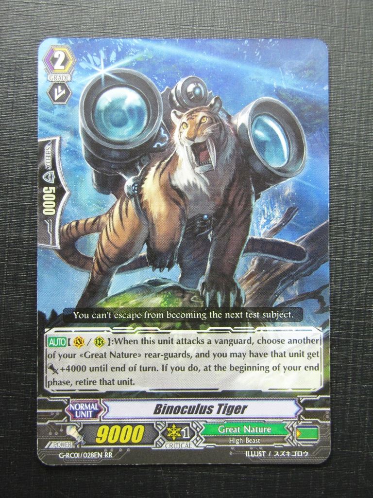 Vanguard Cards: BINOCULUS TIGER G-RC01 RR played # 29C76