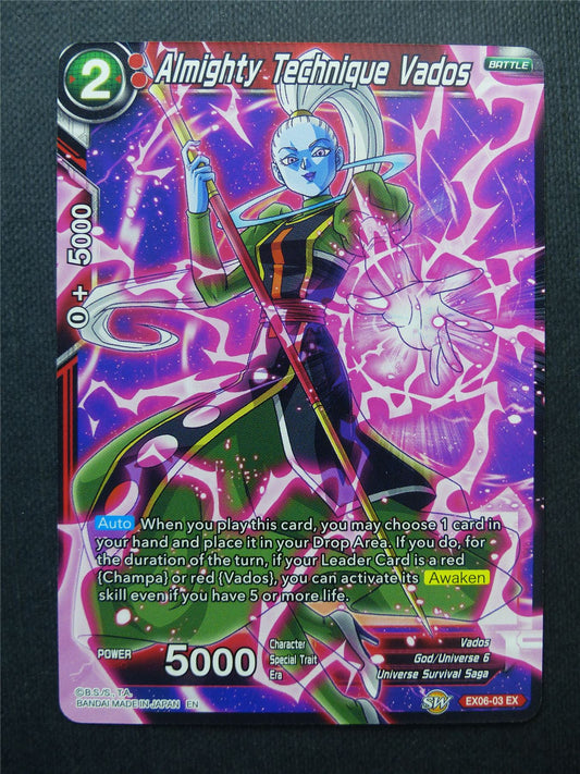 Almighty Technique Vados EX - Dragon Ball Super Cards #1IK