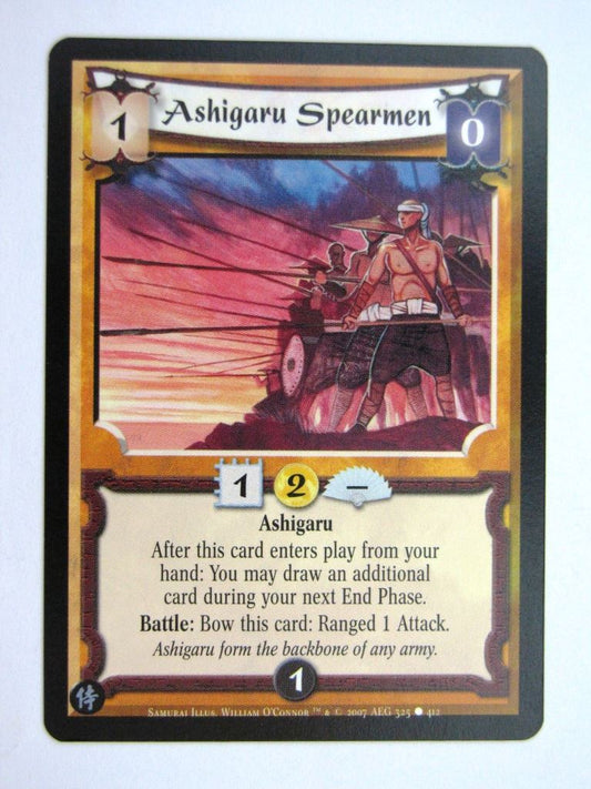 Vintage L5R Cards: ASHIGARU SPEARMEN # 27H43