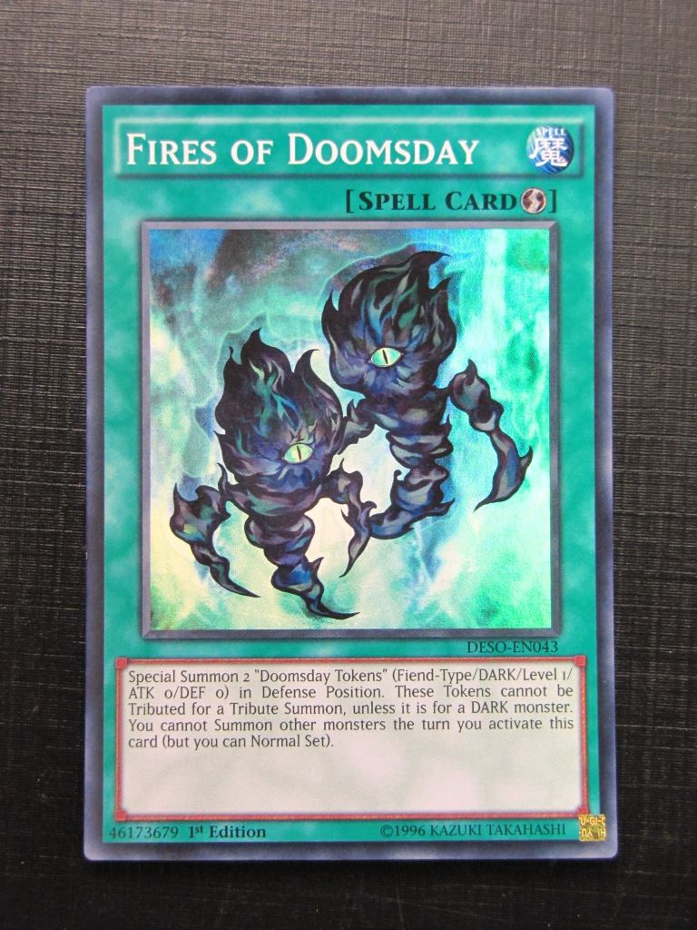 Yugioh Cards: FIRES OF DOOMSDAY DESO SUPER RARE # 28H80