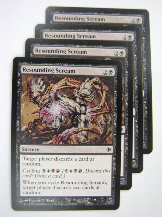 MTG Magic Played Cards: RESOUNDING SCREAM x4 # 8A38