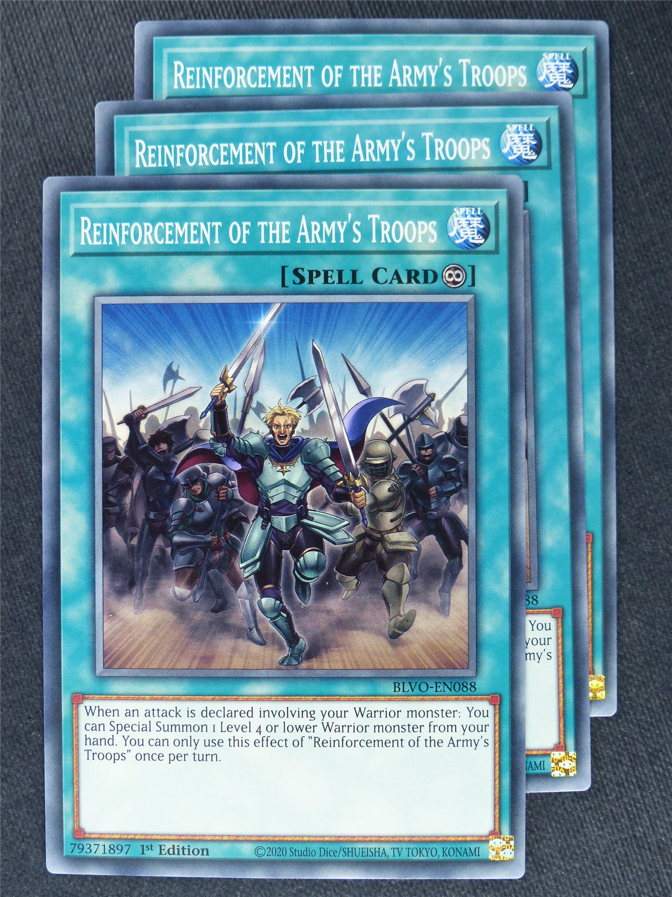 Reinforcement of the Army's Troops x3 - Yugioh Cards #XS