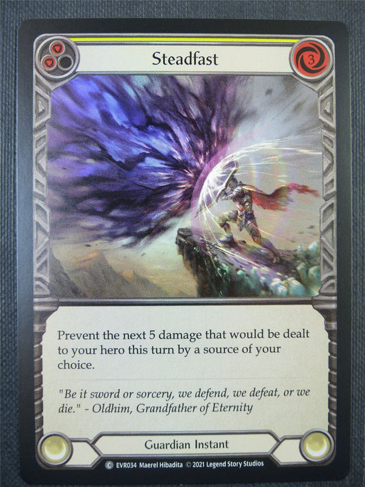 Steadfast Yellow Foil - 1st ed Everfest - Flesh & Blood Card #6HA
