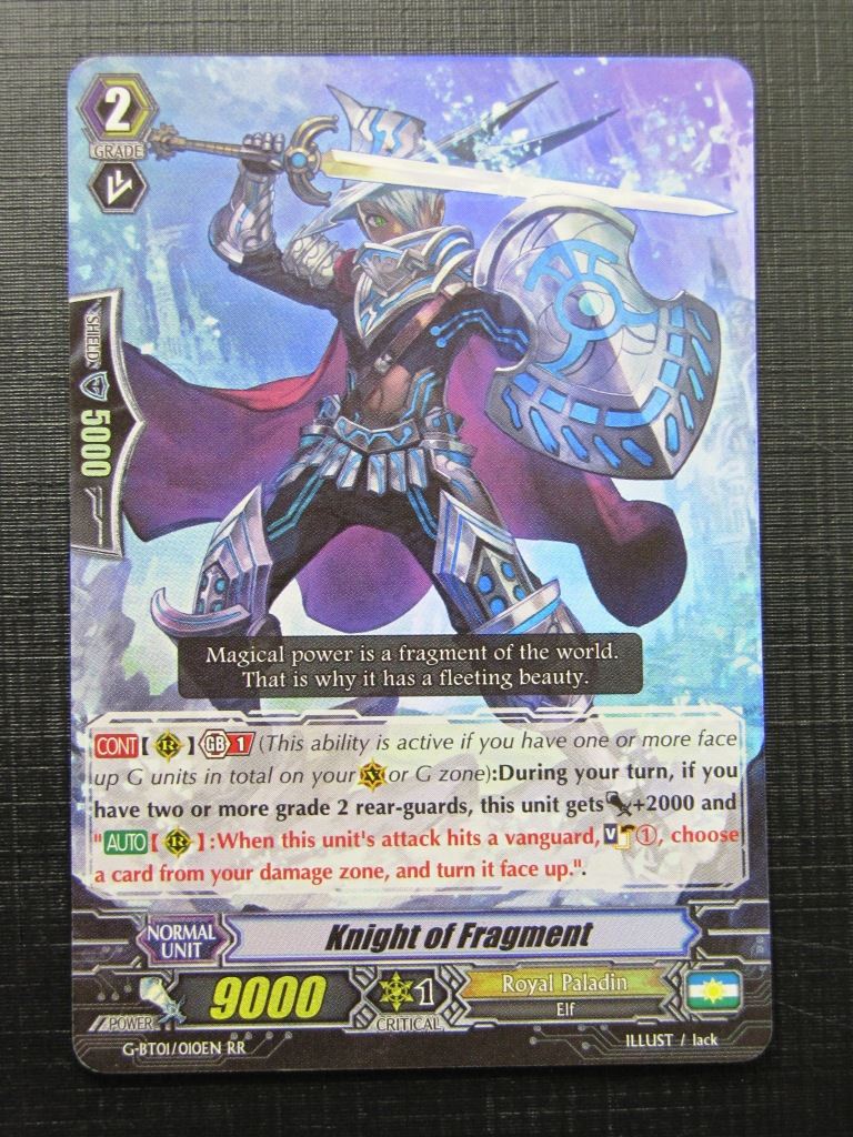 Vanguard Cards: KNIGHT OF FRAGMENT F-BT01 RR # 15F83