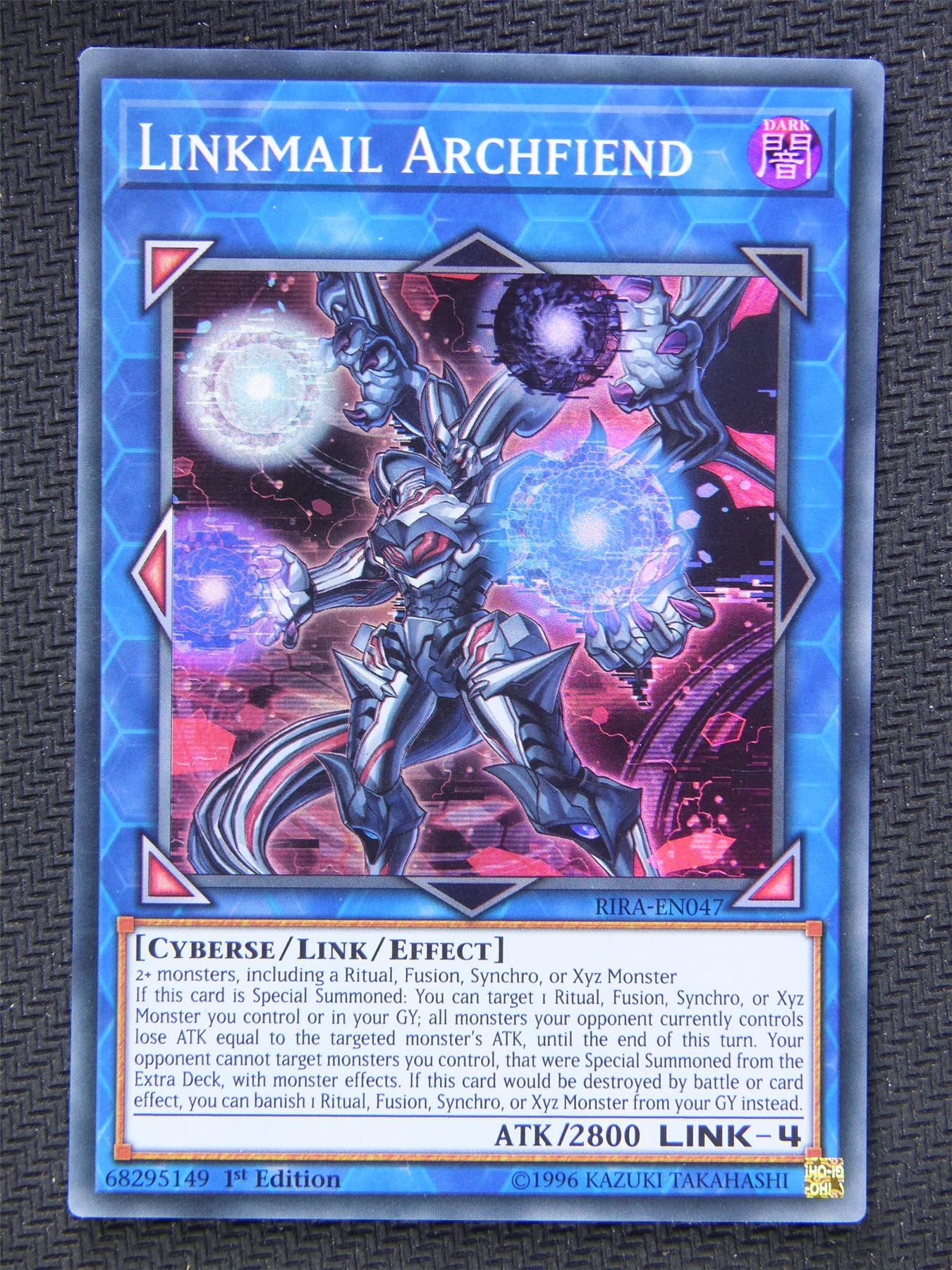 Linkmail Archfiend RIRA - Super Rare - Yugioh Card #61W