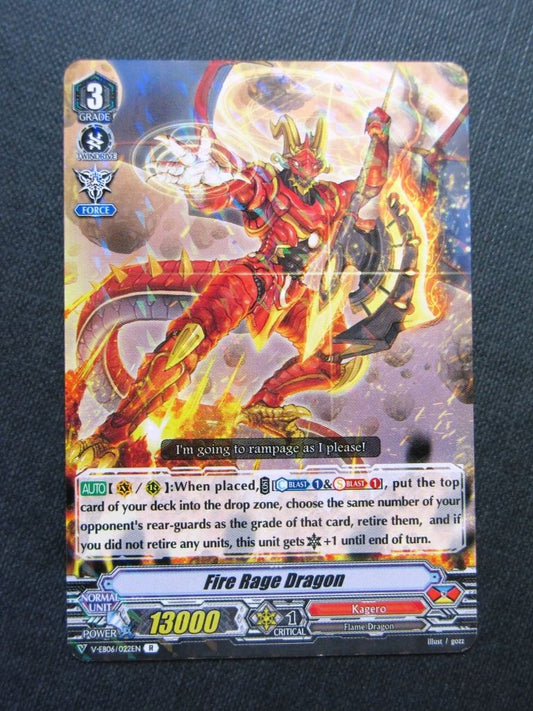 Fire Rage Dragon V-EB06 R - Vanguard Cards # 8J32