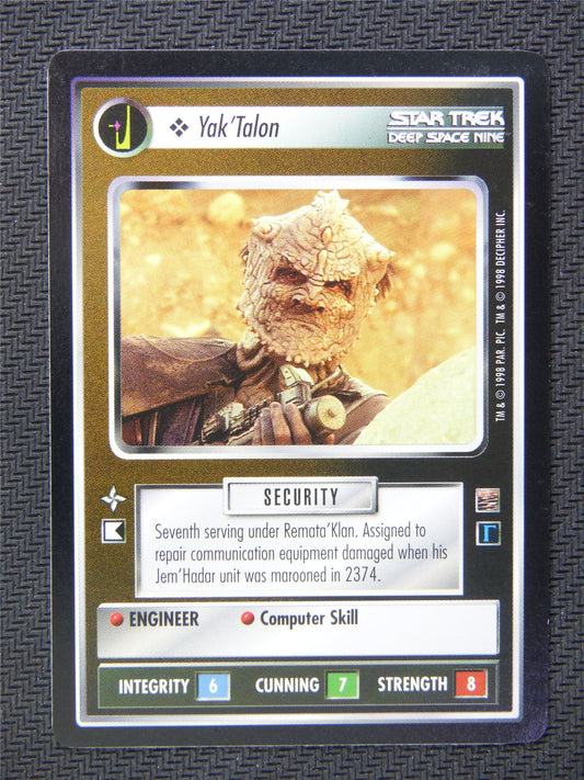 Yak Talon Black Border - Star Trek CCG Deep Space Nine #52R