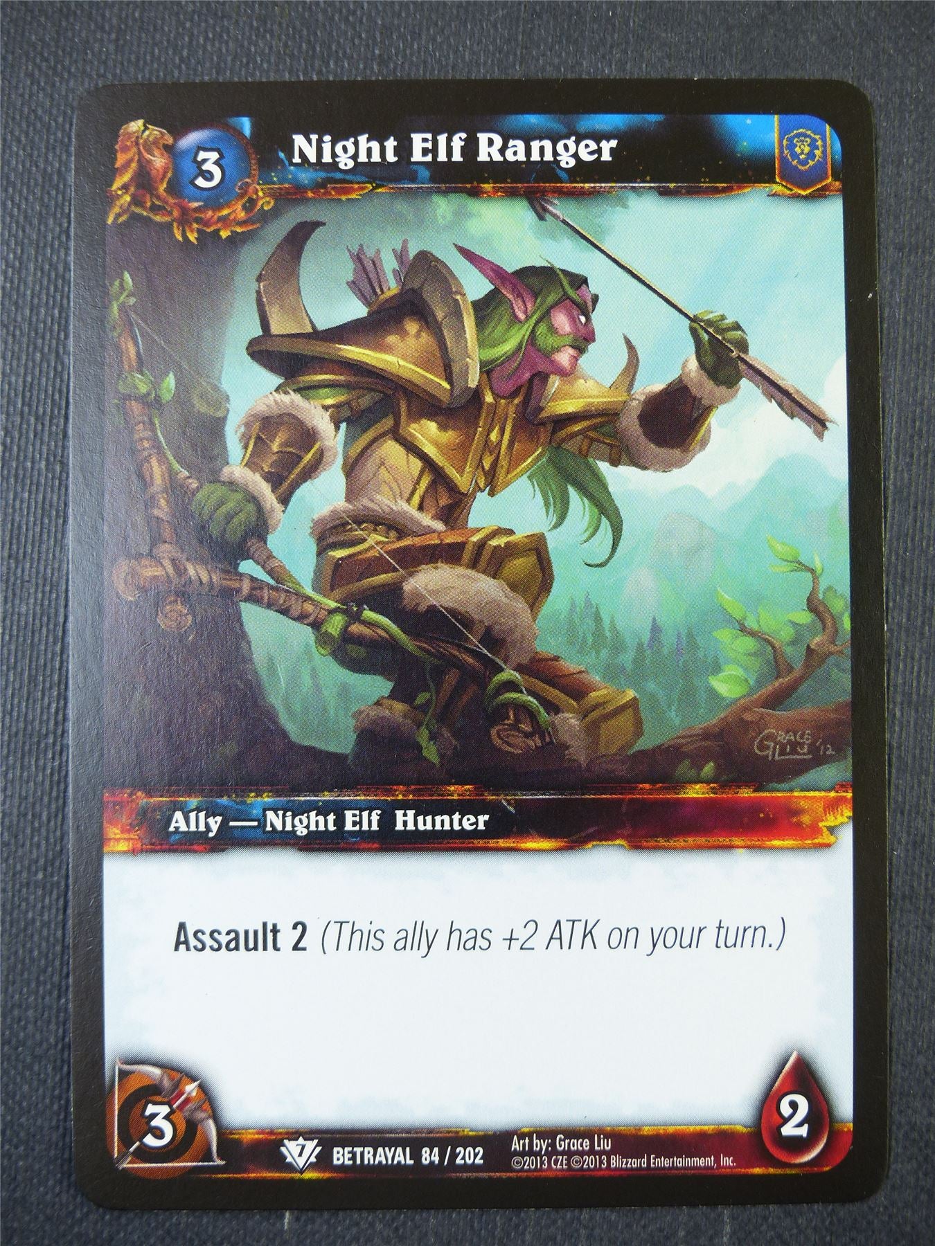 Night Elf Ranger 84/202 - WoW Card #16E