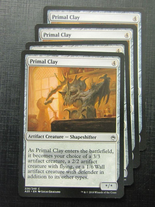 Primal Clay x4 - Masters 25 - Mtg Card # 10A95