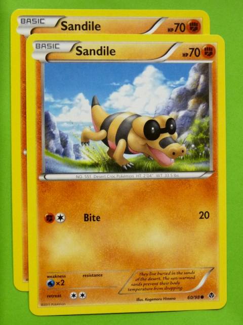 POKEMON B&W Emerging Powers x2 - SANDILE 60/98