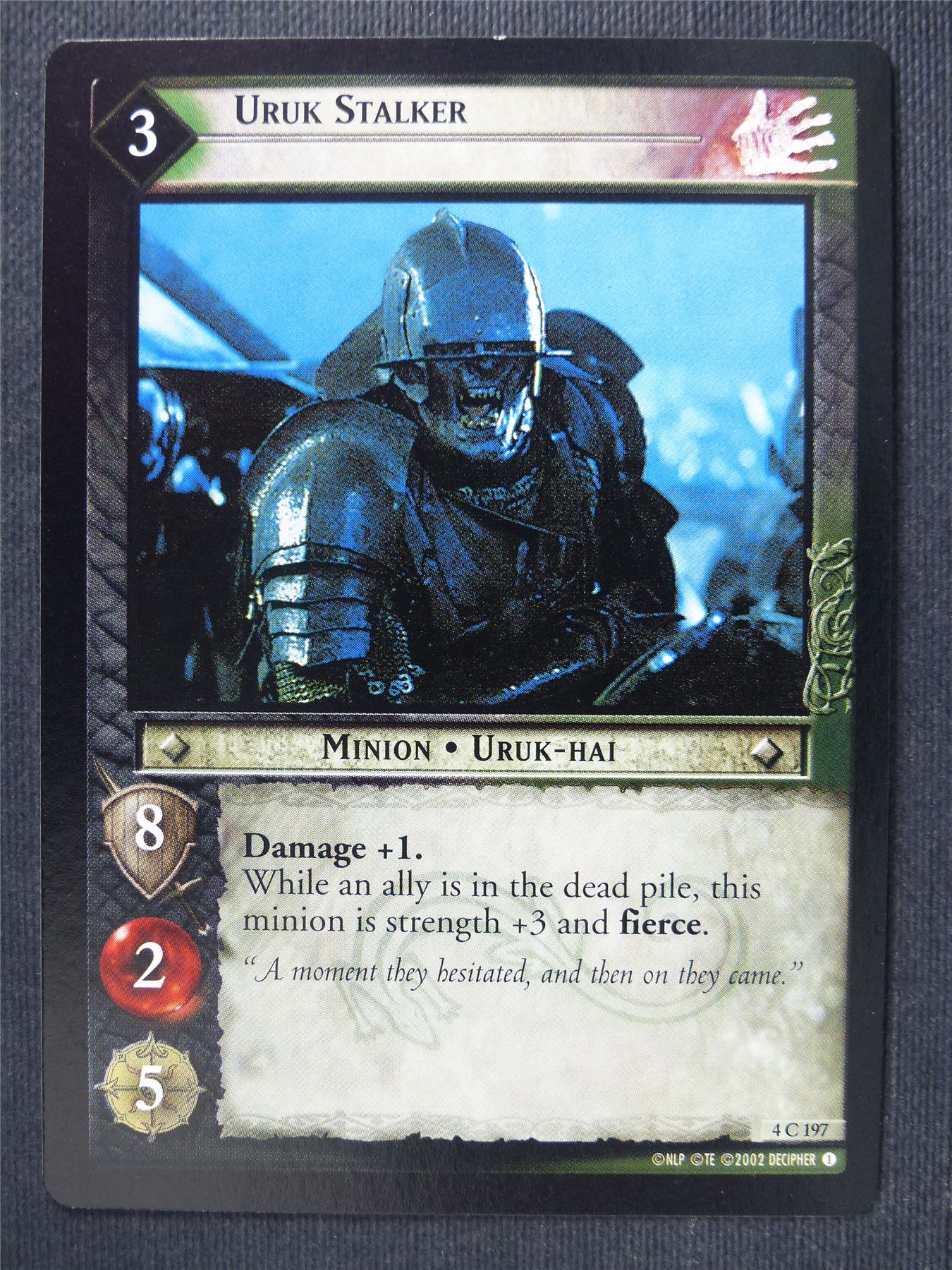 Uruk Stalker 4 C 197 - LotR Cards #3OC