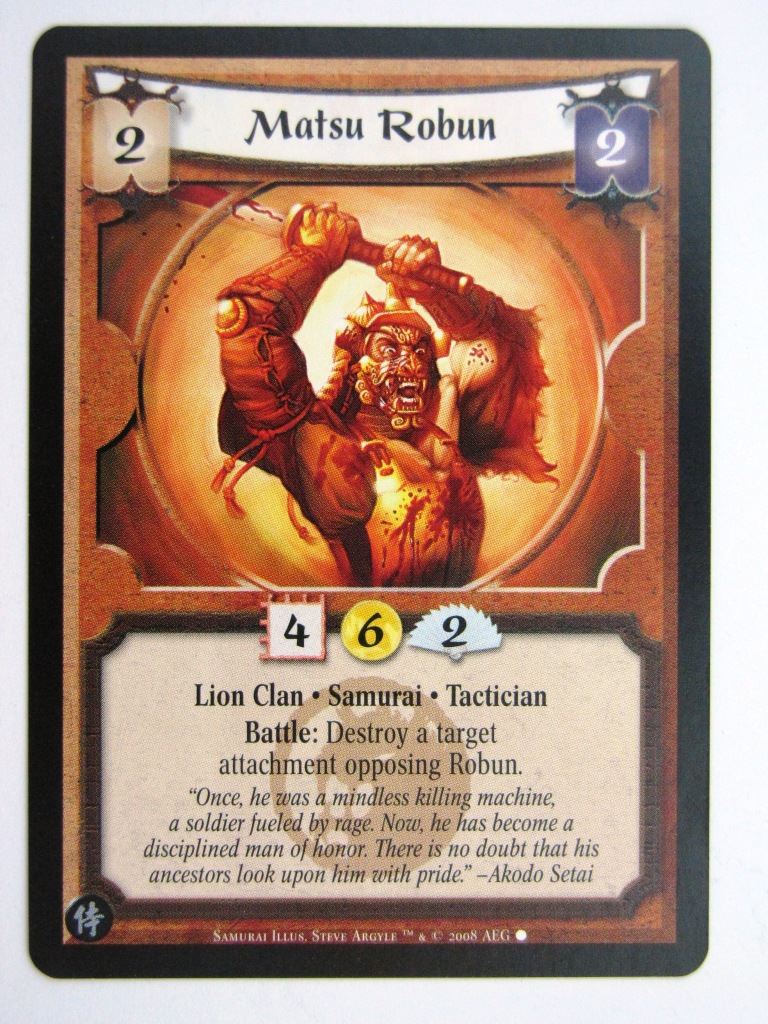 Vintage L5R Cards: MATSU ROBUN # 27G41