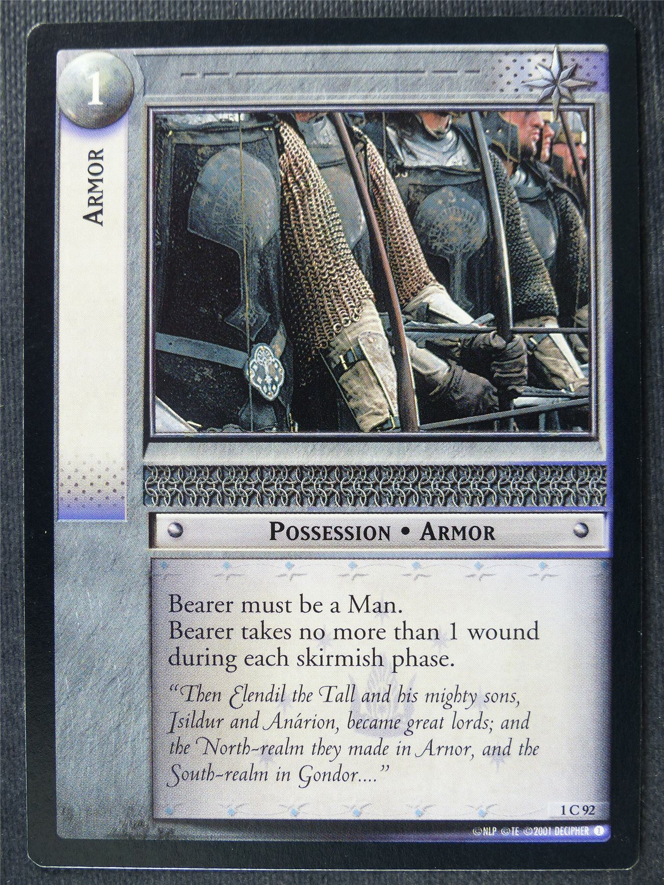 Armor 1 C 92 - LotR Card #48M