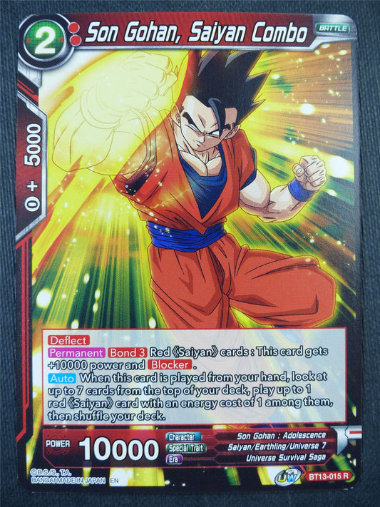Son Gohan Saiyan Combo BT13 R - Dragon Bal Super Card #92G
