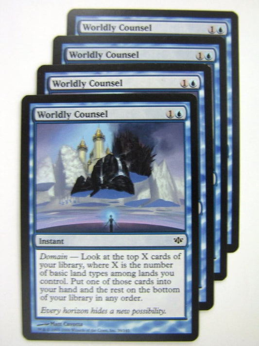 MTG Magic Cards: WORLDLY COUNSEL x4 # 8E78