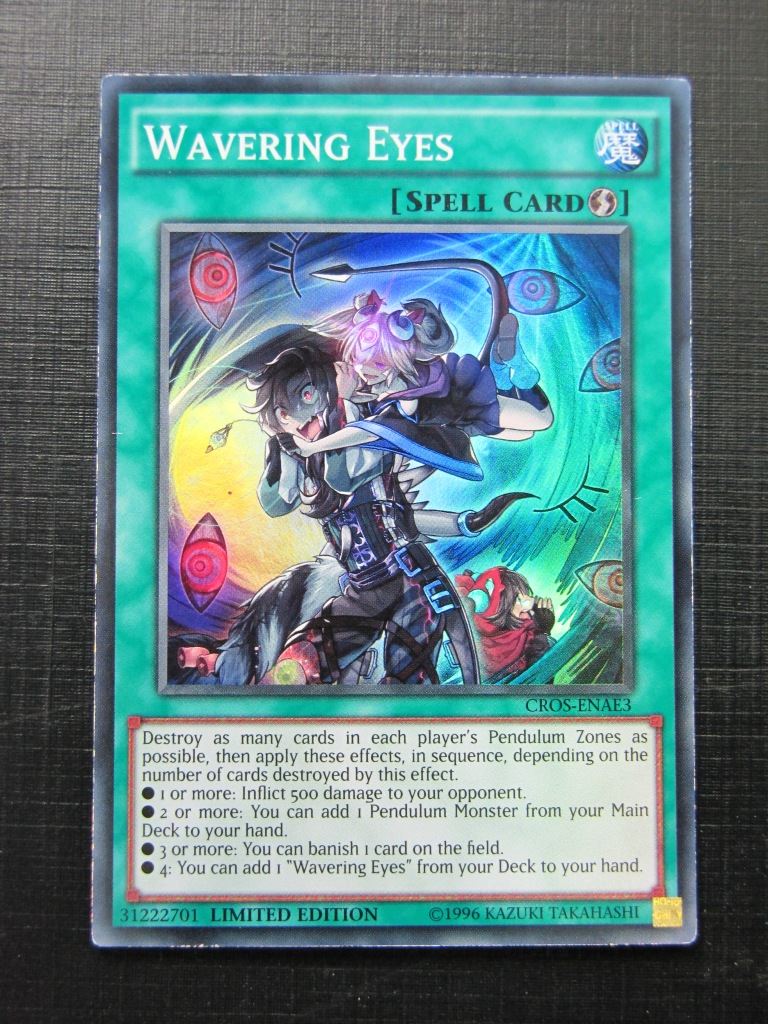 Wavering Eyes CROS Super Rare - Limited ed - Yugioh Card # 2B21