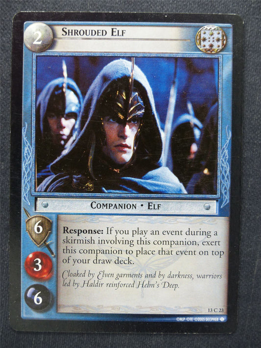 Shrouded Elf 13 C 23 - LotR Cards #U9