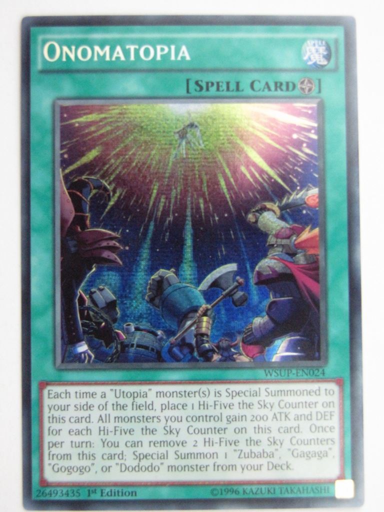 Yugioh Cards: ONOMATOPIA WSUP SECRET RARE #