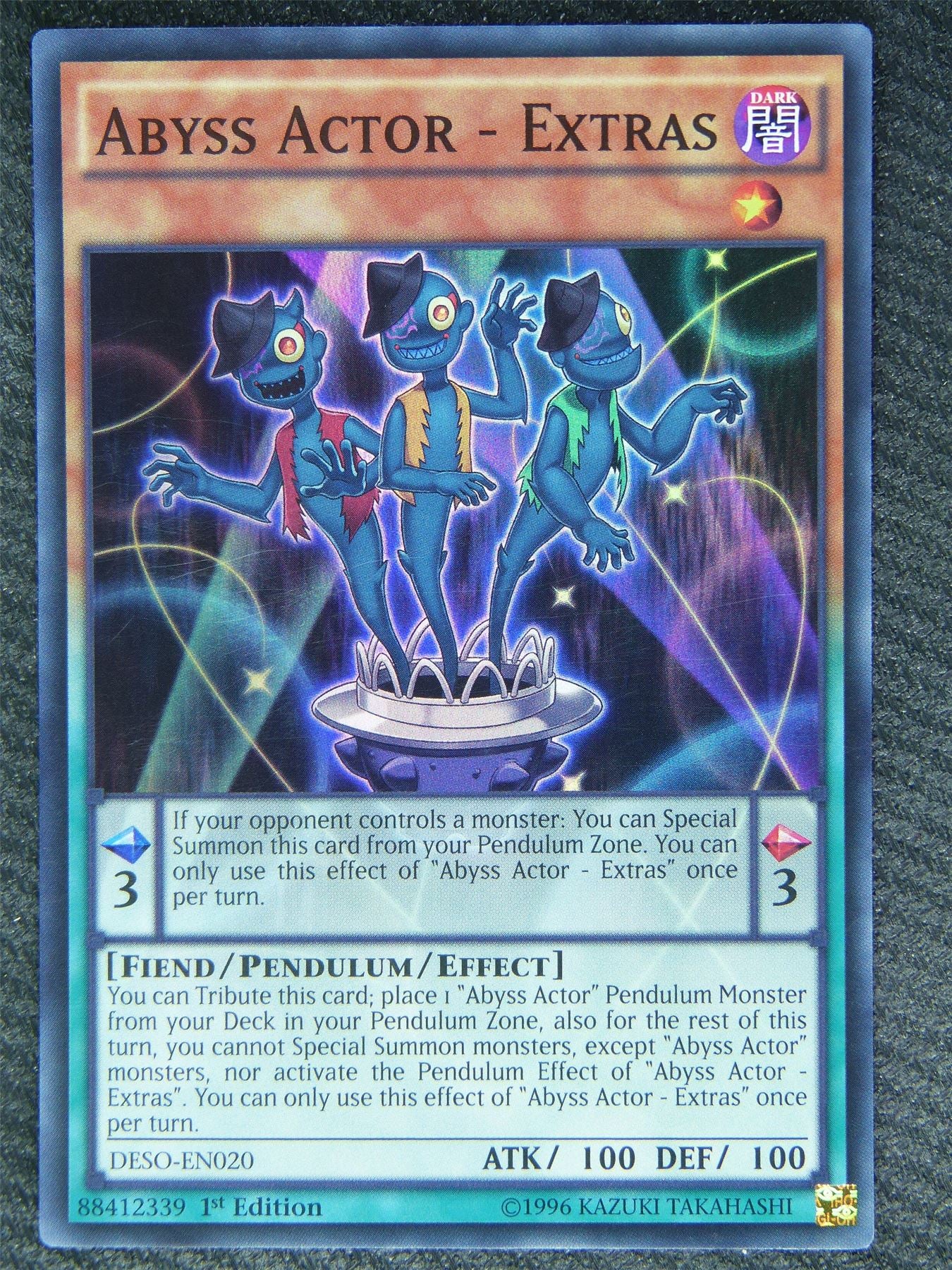 Abyss Actor - Extras DESO Super Rare - 1st ed - Yugioh Card #82L