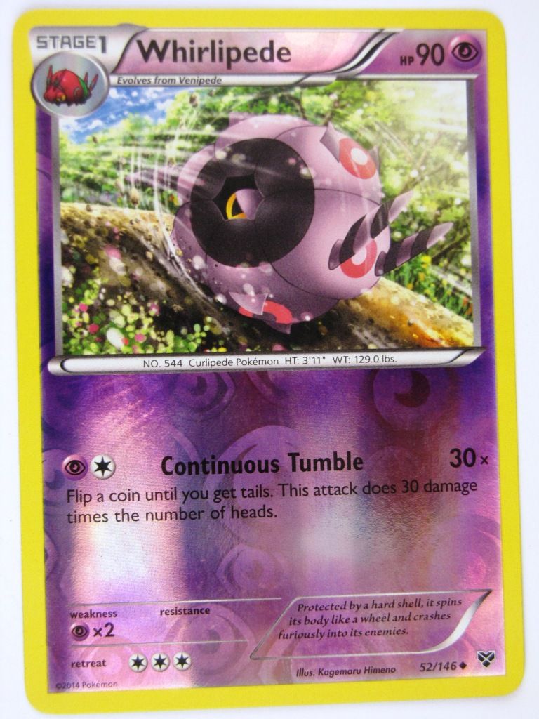 Pokemon Cards: WHIRLIPEDE 52/146 Rev Holo: X & Y