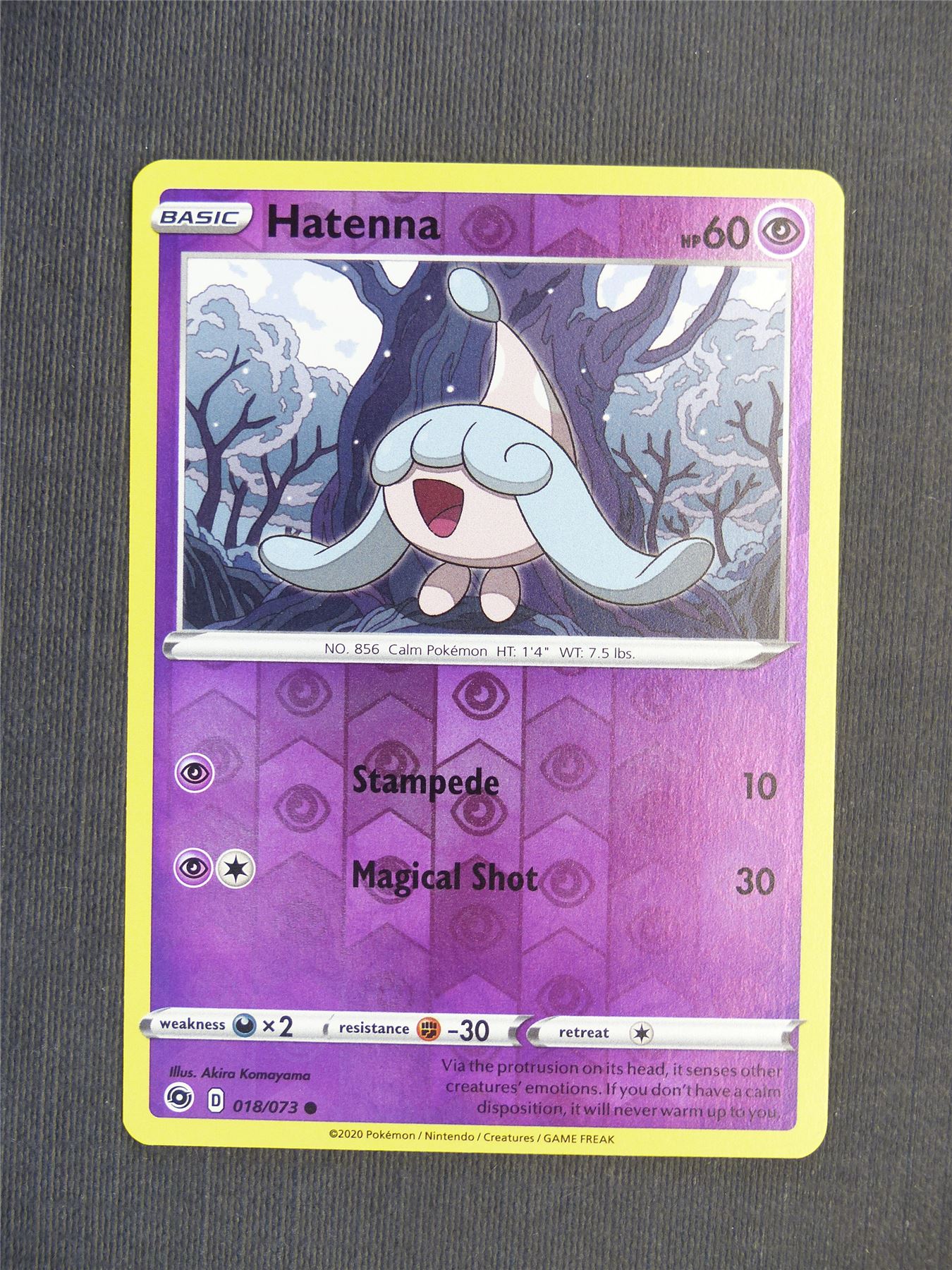 Hatenna 018/073 Reverse Holo - Pokemon Cards #5VC