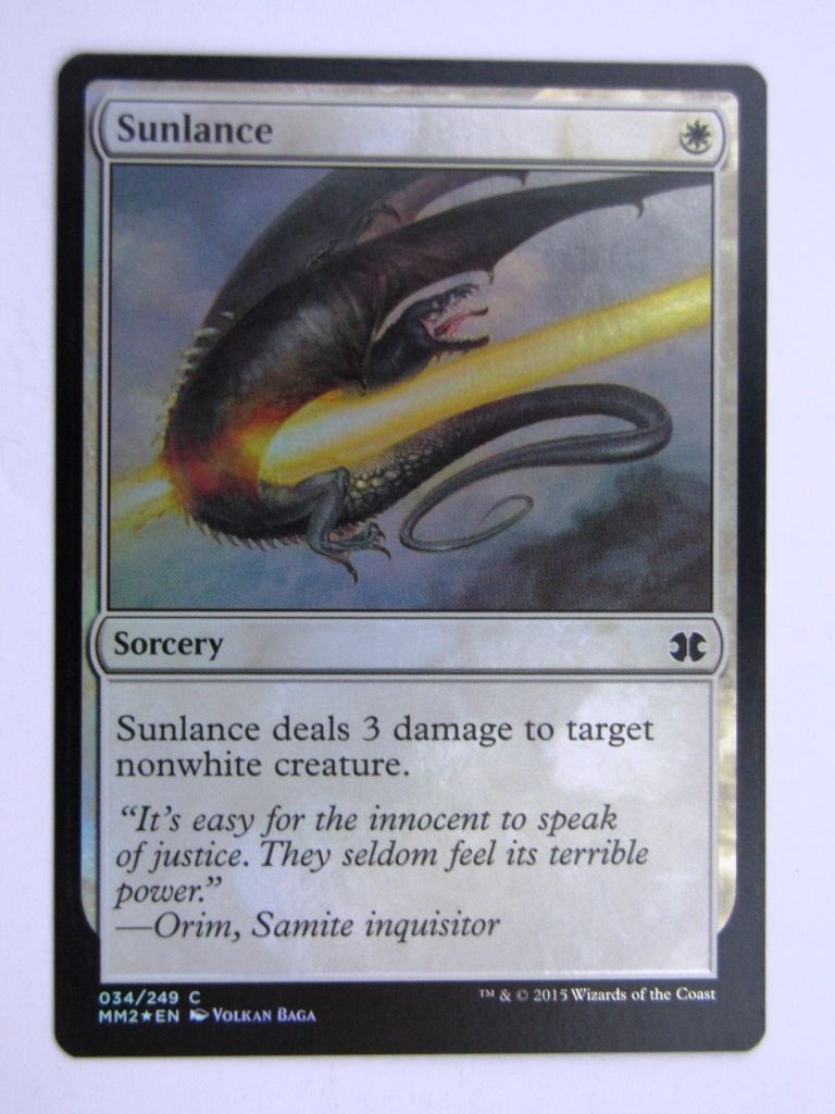 MTG MODERN MASTERS TWO FOIL: SUNLANCE # 27J9