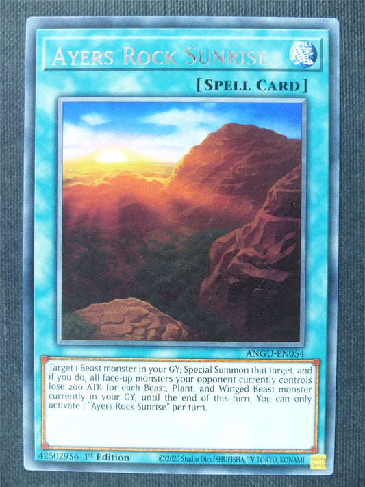 Ayers Rock Sunrise ANGU Rare - 1st ed Yugioh Cards #35Z