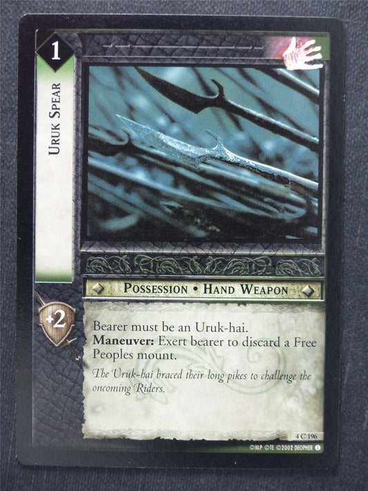 Uruk Spear 4 C 196 - LotR Cards #SV