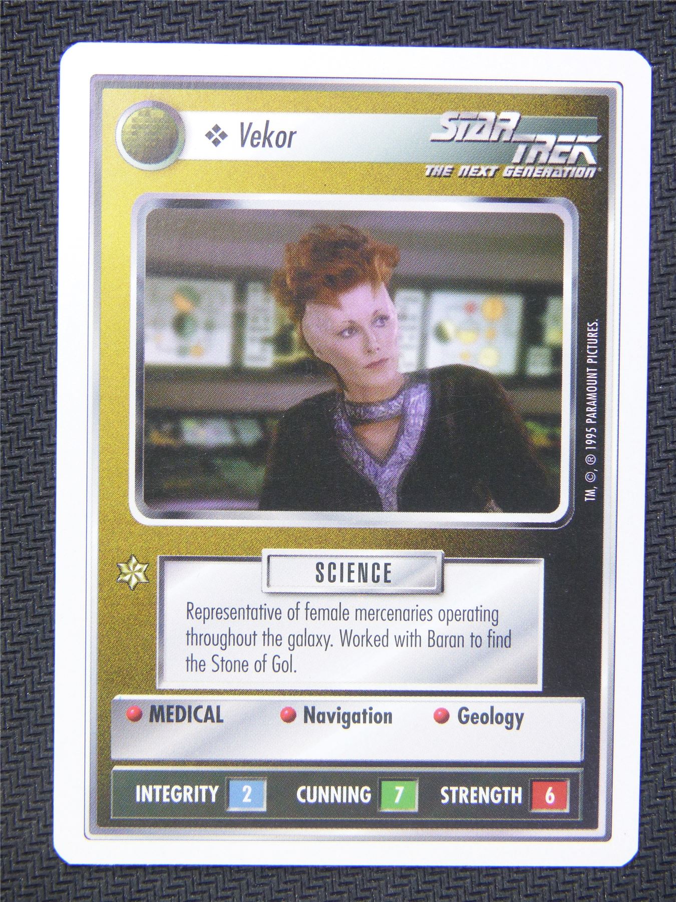 Vekor White Border - Star Trek Next Gen Card #4Q9