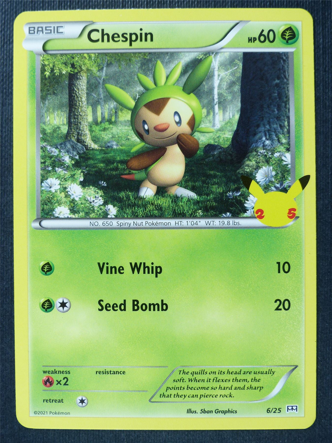 Chespin 6/25 McDonalds Promo - Pokemon Card #3ME