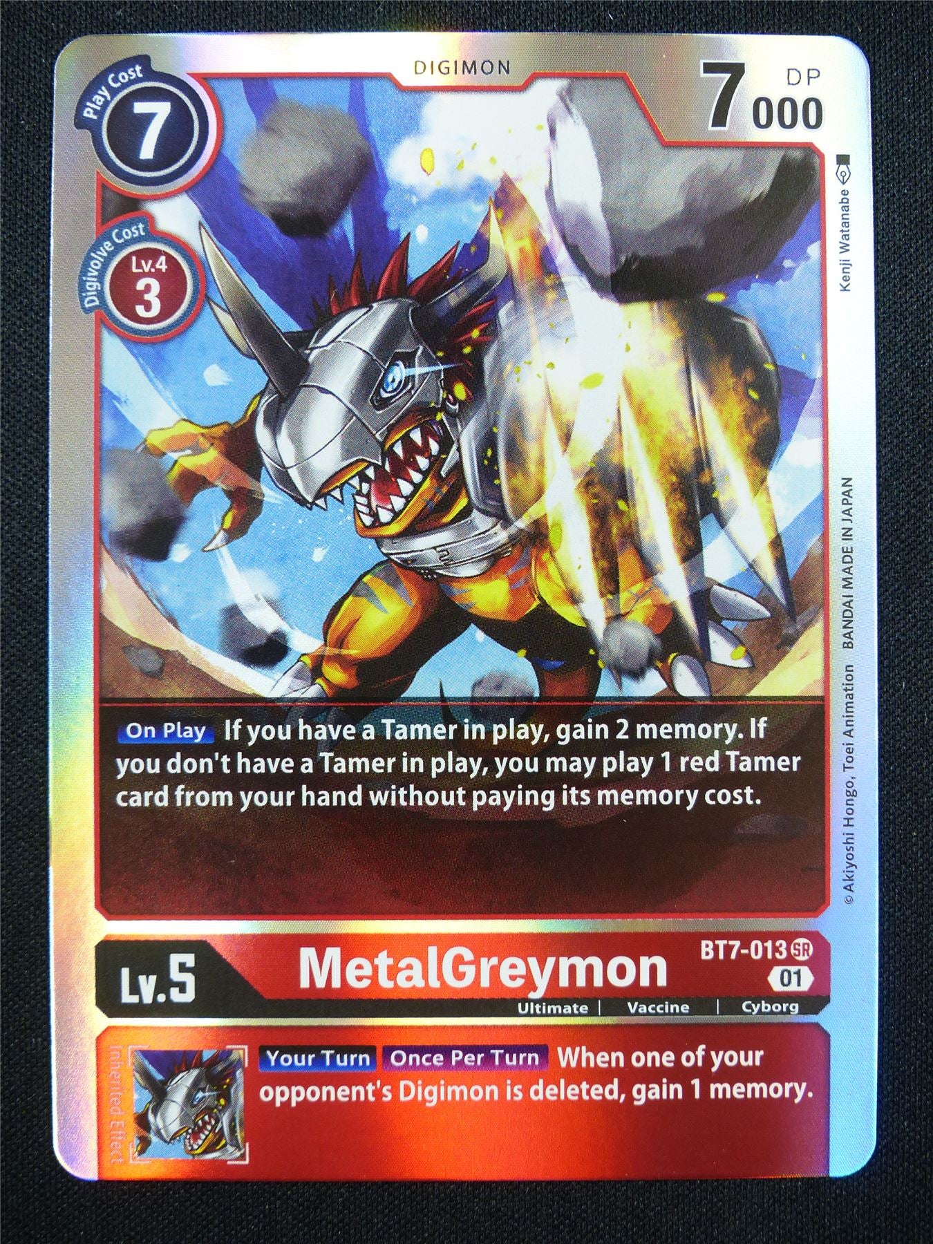 MetalGreymon BT7-013 SR - Digimon Card #9R