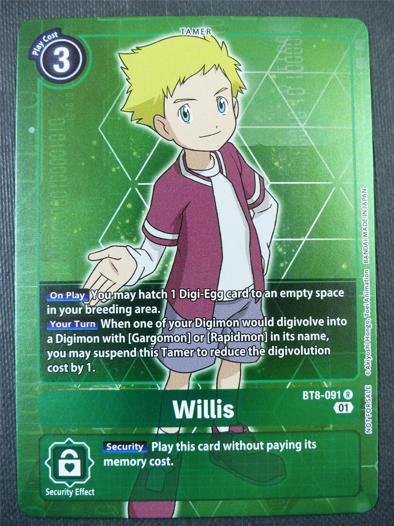 Willis BT8 Foil alt art - Digimon Card #5FJ