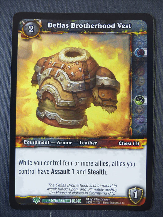 Defias Brotherhood Vest 39/60 Foil - WoW Card #19I